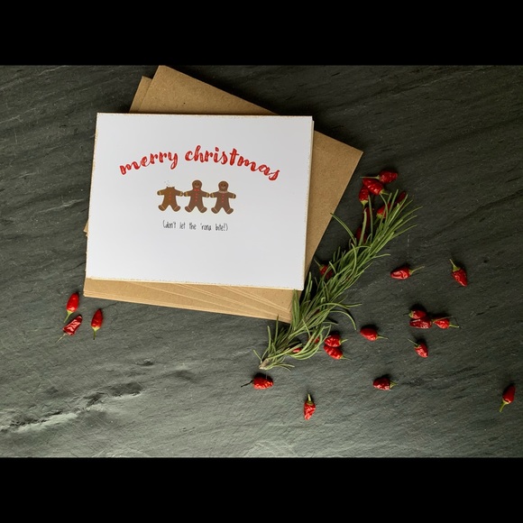 🦄 Covid Christmas cards — set of 10, handcrafted - Picture 6 of 9